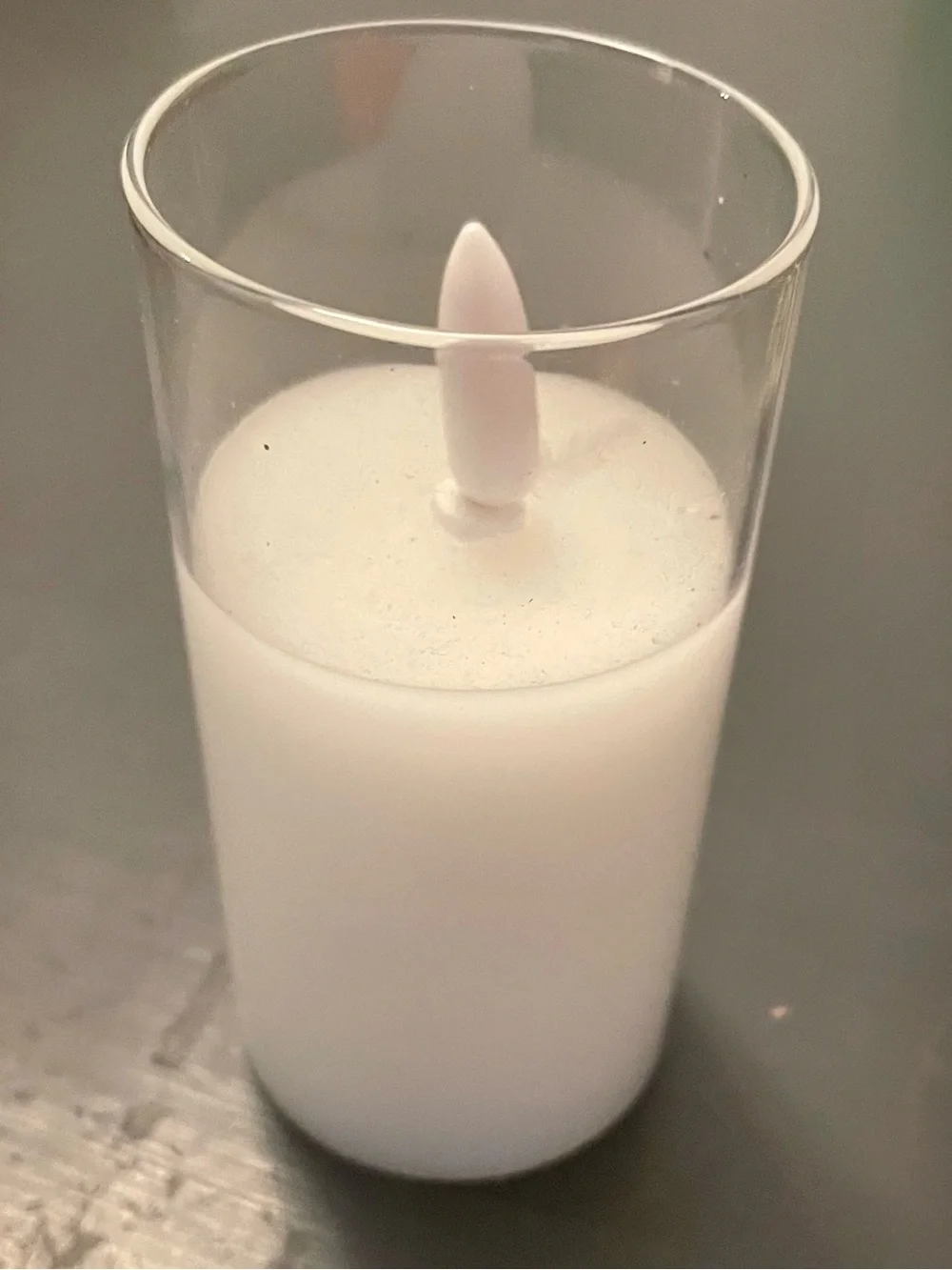Hobby Lobby White LED Votive Candle in Clear Glass Holder